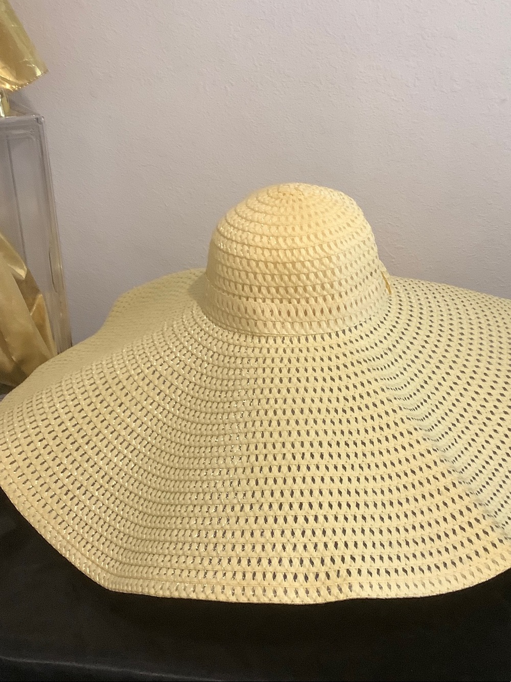 Wide Brim  Sun Hat in Pale Yellow